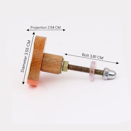 Round Wooden and Resin Knob